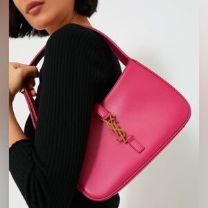 NWT Saint Laurent YSL Le 5 A 7 Hobo Bag – Pink